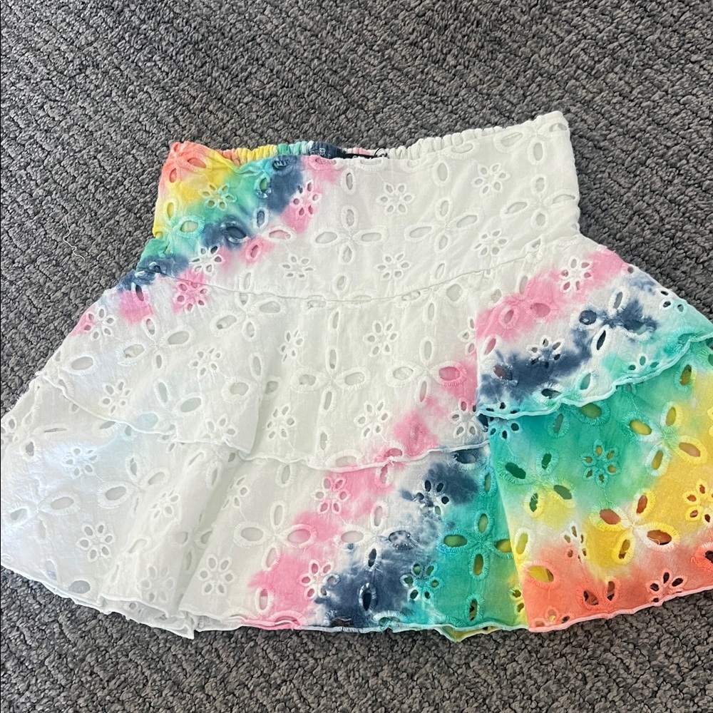 Flowers by Zoe Tie-Dye Eyelet Skirt